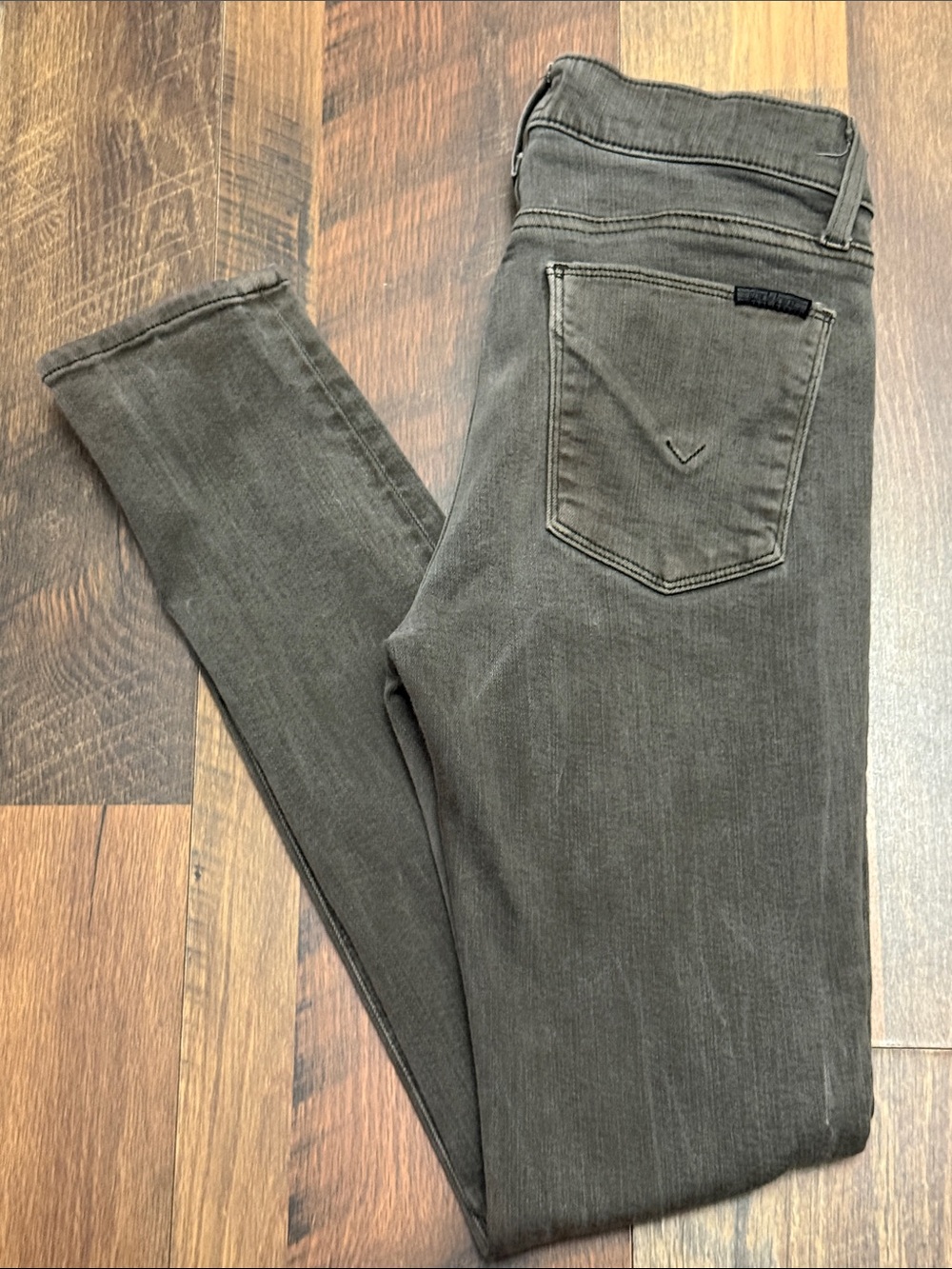 Hudson Nico Midrise Ankle Super Skinny Jeans Olive Women’s Size 26